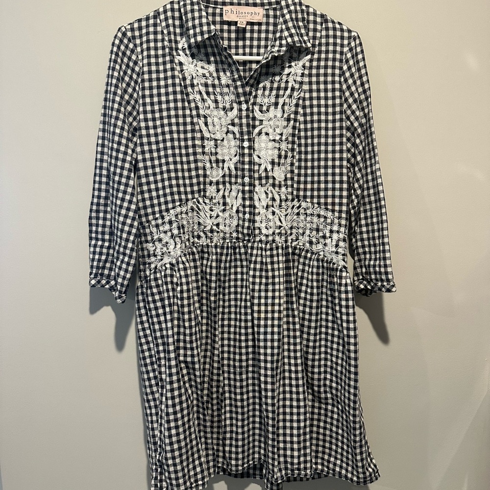 Philosophy gingham mini dress